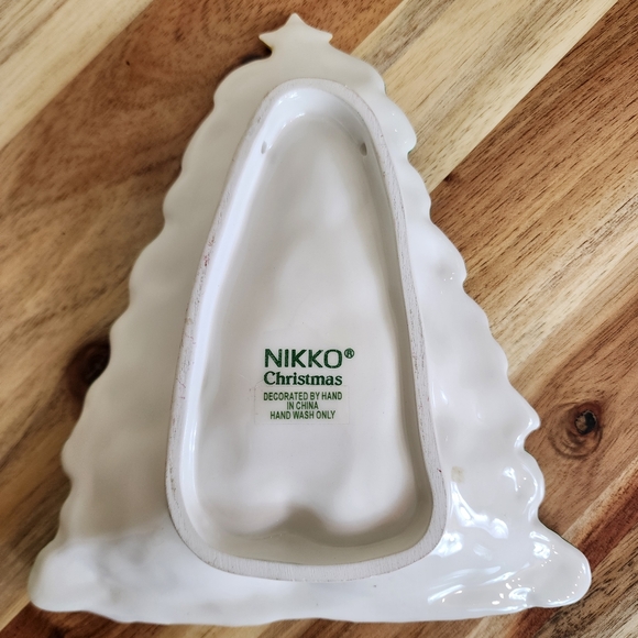 Vintage NIKKO Christmas Tree Shaped Dish Christmas Serving Dish - Picture 6 of 6
